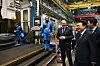 President Yoon Suk Yeol, front right, inspects a production facility at Skoda JS, a Czech nuclear energy company, in Plzen, an industrial city in the Czech Republic, on Friday. [PRESIDENTIAL OFFICE]