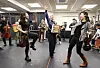 The cast of the musical ″Once″ practice at a rehearsal hall in Seocho District, southern Seoul, on Feb. 26, 2025. [YONHAP]