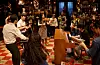The cast of the musical ″Once″ perform during the musical's pre-show at COEX Artium in Gangnam District, southern Seoul [SENSEE COMPANY]