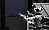 Atlas, a humanoid robot by Hyundai Motor-backed Boston Dynamics, demonstrates working at a factory at CES 2026 in Las Vegas on Jan. 8. [YONHAP]