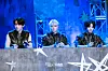 Boy band Tomorrow X Together answers questions during a showcase for the release of its fourth full-length album, “The Star Chapter: Together,” at Kyung Hee University Grand Peace Palace in eastern Seoul on July 21. [DANIELA GONZALEZ PEREZ]