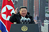 North Korean leader Kim Jong-un is seen in a photo which was taken at a construction commencement ceremony in Pyongyang in February. [YONHAP]