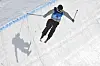 Lee Seung-hun takes part in a freeski halfpipe training session during the 2025 Asian Winter Games in Yabuli, China on Feb. 7. [AFP/YONHAP]