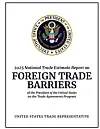 This captured image shows the front cover of the U.S. Trade Representative's 2025 National Trade Estimate Report on foreign trade barriers. [SCREEN CAPTURE/YONHAP]