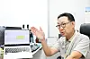 Prof. Ahn Kang-mo explains about research on pediatric atopic dermatitis at his office in Seoul. [JOONGANG ILBO]