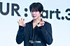 Ateez’s Yunho poses for photos during a news conference for the release of its 12th EP, “Golden Hour: Part.3,” at Hotel Naru Seoul MGallery Ambassador in western Seoul. [DANIELA GONZALEZ PEREZ]