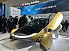 Visitors look at Aptera solar-powered car at LG Energy Solution's booth at the InterBattery 2025 at Coex, southern Seoul, on March 5. [SARAH CHEA]