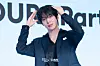 Ateez’s Yunho poses for photos during a news conference for the release of its 12th EP, “Golden Hour: Part.3,” at Hotel Naru Seoul MGallery Ambassador in western Seoul. [DANIELA GONZALEZ PEREZ]