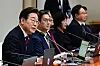 President Lee Jae-myung speaks during his first Cabinet meeting since taking office at the presidential office in Yongsan, Seoul, on June 5, 2025. [PRESIDENTIAL OFFICE POOL]
