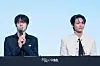 Boy band Ateez answers questions during a news conference for the release of its 12th EP, “Golden Hour: Part.3,” at Hotel Naru Seoul MGallery Ambassador in western Seoul. [DANIELA GONZALEZ PEREZ]