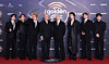 Stray Kids poses for photos on the red carpet at the Golden Disc Awards at Taipei Dome in Taipei, Taiwan, on Jan. 10. [HLL JOONGANG]