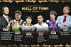 This image, provided by the Korea Professional Football League on July 1 shows the inductees into the K League Hall of Fame for 2025. From left: former administrator Chung Mong-joon, former goalkeeper Kim Byung-ji, former defender Kim Joo-sung, former striker Dejan Damjanovic, former midfielder Yoo Sang-chul and former head coach Kim Ho. [YONHAP]
