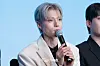 Boy band Ateez answers questions during a news conference for the release of its 12th EP, “Golden Hour: Part.3,” at Hotel Naru Seoul MGallery Ambassador in western Seoul. [DANIELA GONZALEZ PEREZ]