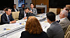 Incheon Metropolitan City's mayor Yoo Jeong-bok discusses bilateral cooperation with officials from the city government and Georgia Institute of Technology at the university's campus in Atlanta on July 11. [INCEHON METROPOLITAN CITY]