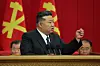 North Korean leader Kim Jong-un speaks during the 12th Plenary Session of the 8th Central Committee of the Workers' Party of Korea on June 21. [NEWS1]