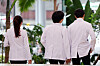 Medical staff are seen at a hostpial in Seoul on Sept. 1. [NEWS1]