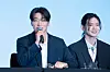 Boy band Ateez answers questions during a news conference for the release of its 12th EP, “Golden Hour: Part.3,” at Hotel Naru Seoul MGallery Ambassador in western Seoul. [DANIELA GONZALEZ PEREZ]