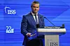 U.S. Defense Secretary Pete Hegseth delivers a speech during the 22nd Shangri-La Dialogue summit in Singapore on May 31. [AP/YONHAP]