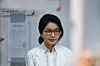 Former first lady Kim Keon Hee enters Wonmyong Elementary School in southern Seoul on June 3 for the presidential election. [JOINT PRESS CORPS]