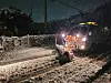 A snow plow removes snow from the road in Gangneung, Gangwon early March 17. [NEWS1]