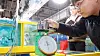 A joint inspection team from the Namdong District Office inspects plate-style scales at Sorae Port Comprehensive Fish Market in Namdong District, Incheon. [YONHAP]