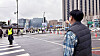 Lee Dong-jun, 53, who was born and raised in Hyoja-dong in Jongno District, central Seoul, points to the rally site in front of Gyeongbok Palace on the April 5. [LEE AH-MI]