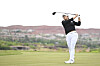 Ryu Hae-ran tees off on the ninth hole during the final round of the LPGA Black Desert Championship on May 4 in Ivins, Utah, United States. [AP/YONHAP]