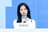 IVE’s Gaeul answers questions during a showcase for the release of the group’s second full-length album, “Revive+,” at Yes24 Live Hall in eastern Seoul on Feb. 23. [DANIELA GONZALEZ PEREZ]