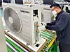 Samsung Electronics runs its air conditioner production line at full capacity on April 2 to meet rising demand. [NEWS1]