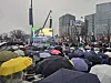 Citizens celebrate the impeachment of former President Yoon Suk Yeol at a rally held in central Seoul on April 5. [JOONGANG ILBO]