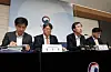 Jeong Jeong-hoon, third from left, head of the tax and customs office at the Ministry of Economy and Finance, speaks during a press briefing at the government complex in Sejong on March 11. [YONHAP]