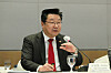 Presidential Committee on Aging Society and Population Policy Vice Chairman Joo Hyung-hwan speaks during a meeting of the K-ESG Alliance hosted by the Federation of Korean Industries (FKI) in western Seoul on Monday. [FKI]