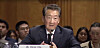 Victor Cha, president of the geopolitics and foreign policy department at the Center for Strategic and International Studies, speaks during a public hearing held by the Senate Committee on Foreign Relations in Washington on Wednesday. [SCREEN CAPTURE]