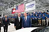 Hyundai Motor Group Executive Chair Euisun Chung, left, and Georgia Gov. Brian Kemp pose for a photo at the Hyundai Motor Group Metaplant America's opening ceremony in Bryan County, Georgia, on March 26. [HYUNDAI MOTOR]
