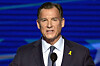 Rep. Tom Suozzi speaks during the Democratic National Convention, Aug. 21, 2024, in Chicago. Suozzi is the Democrat candidate for New York's 3rd Congressional District. [AP]