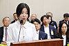 YouTuber Tzuyang answers questions from lawmakers during the 2025 parliamentary audit by the Science, ICT, Broadcasting and Communications Committee at the National Assembly in Yeouido, western Seoul on Oct. 14. [YONHAP]