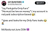 Park's post on X, formerly known as Twitter [SCREEN CAPTURE]
