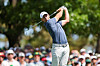 Rory McIlroy plays his shot from the fourth tee during the final round of the Masters Tournament at Augusta National Golf Club on April 13 in Augusta, Georgia. [AFP/YONHAP]