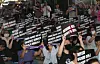 Participants hold up signs during a rally against deepfake pornography held near Bosingak Bell Pavilion in Jongno District, central Seoul, on Sept. 6.[NEWS1]
