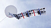 A leaflet aimed at North Korea flutters from a large balloon in Paju, Gyeonggi, on April 23. [NEWS1]