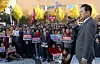 People Power Party leader Jang Dong-hyuk speaks at a rally in Changwon, South Gyeongsang on Nov. 23. [NEWS1]