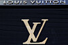 The logo of Louis Vuitton is pictured on the brand's store on the Champs-Élysées Avenue in Paris on Sept. 20, 2017. [AP/YONHAP]