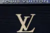 The logo of Louis Vuitton is pictured on the brand's store on the Champs-Élysées Avenue in Paris on Sept. 20, 2017. [AP/YONHAP]