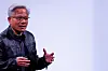 Nvidia's CEO Jensen Huang makes a keynote speech at Computex in Taipei, Taiwan, on May 19. [REUTERS/YONHAP]