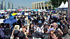 Fans fill the Sports Park at the Seoul Sports Complex in southern Seoul on June 13 at around 11 a.m. for the 2024 Festa, an event celebrating boy band BTS's 11th anniversary of debut. [YOON SO-YEON]
