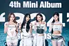 Girl group Kiss of Life poses for photos during a press showcase for the release of its fourth EP ″224″ held at the Yes24 Live Hall in eastern Seoul on June 9. [S2 ENTERTAINMENT]