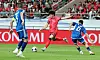 Korea's Bae Jun-ho, center, shoots during a 2026 World Cup qualifier against Kuwait at Seoul World Cup Stadium in western Seoul on June 10. [NEWS1]