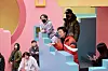 Director Hwang Dong-hyuk, center, gives directions during filming of the second season of the Netflix hit series ″Squid Game″ [NETFLIX]