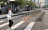 The bus rapid transit lane in front of Busanjin Station in Busan, stands empty on May 28 as city buses in the region go on full strike following a breakdown in labor negotiations. [JOONGANG ILBO]