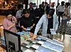 People queue at a bookstore to buy Han Kang's books. [YONHAP]